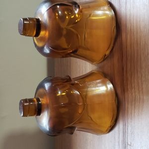 Vintage Amber Candle Holders for candlesticks - price is firm